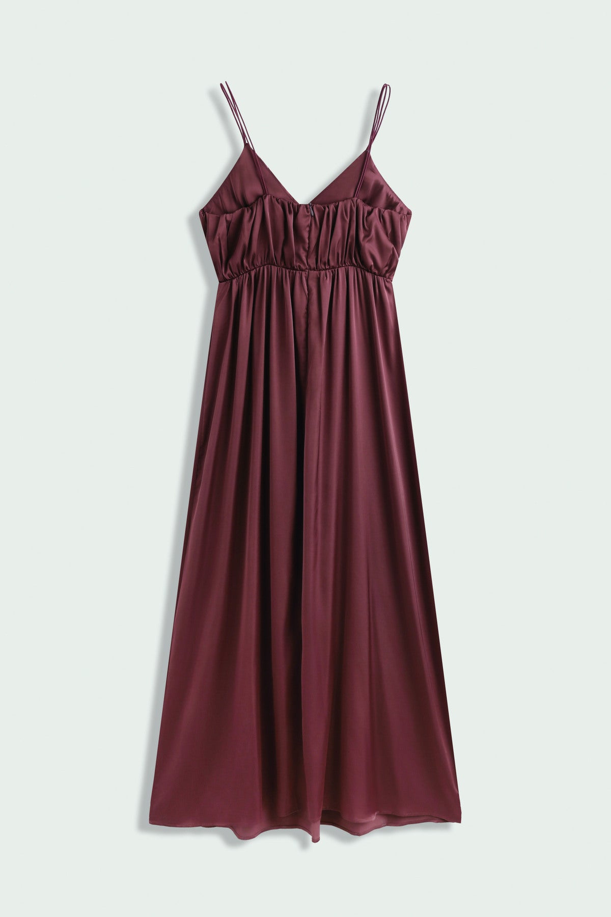 Outlet-Maxikleid Celina aus Satin in Rost