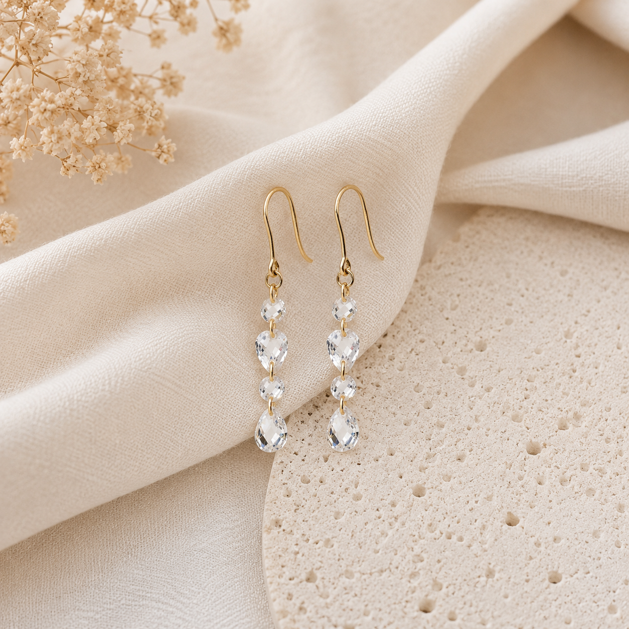 CAMILLE – Vergoldete Ohrringe aus 925er Sterling Silber mit Zirkonia