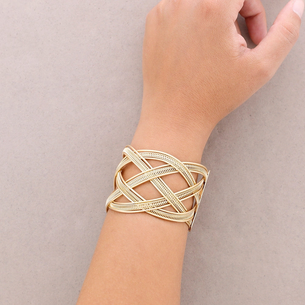 Vergoldetes geflochtenes Metallarmband