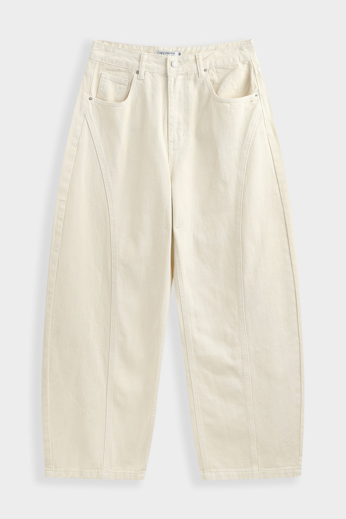 High-Waist Barrel-Jeans Siena in Ecru