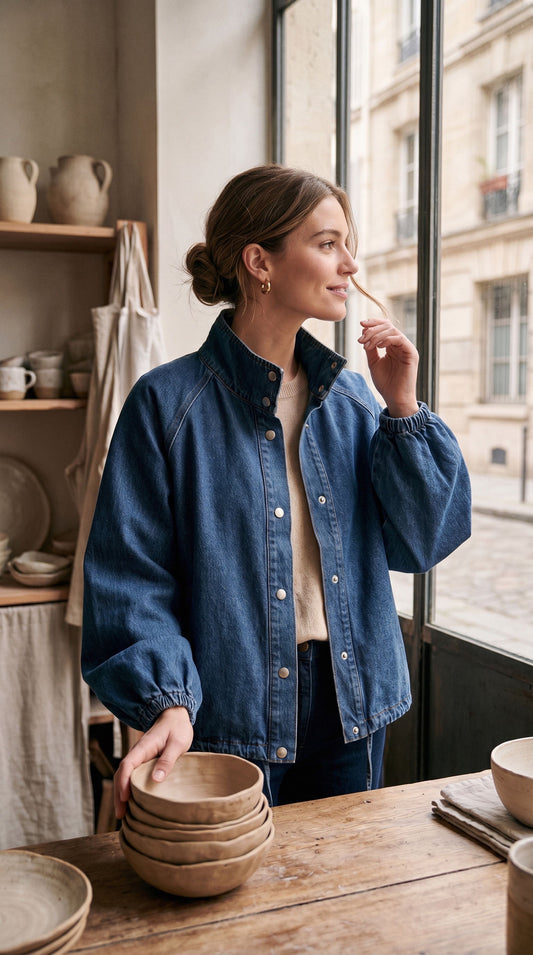 Jeansjacke aus Baumwolle – Moderner Denim-Look mit zeitloser Eleganz
